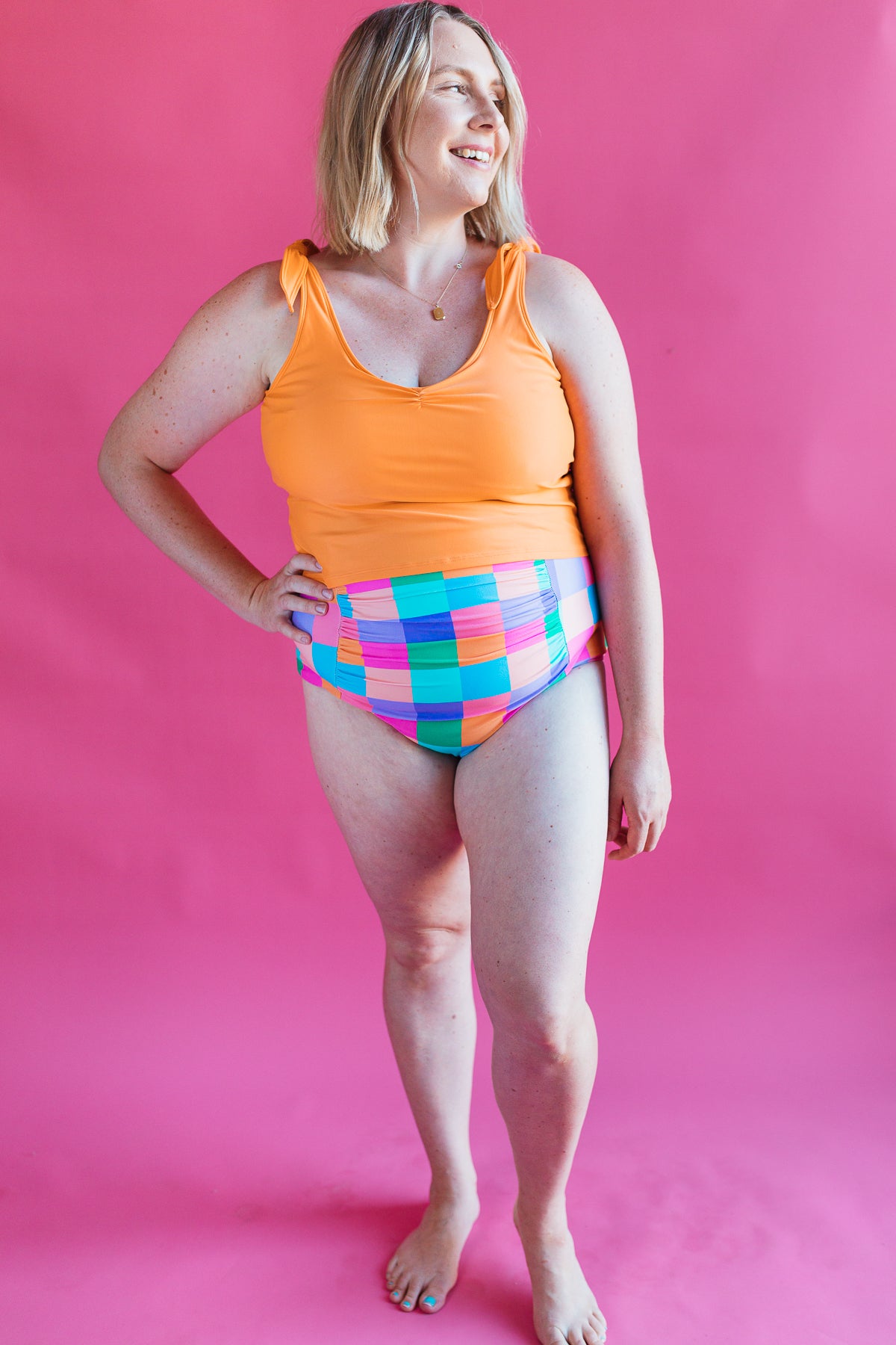Last Pieces - Ruched High Waisted Bottoms Serendipity