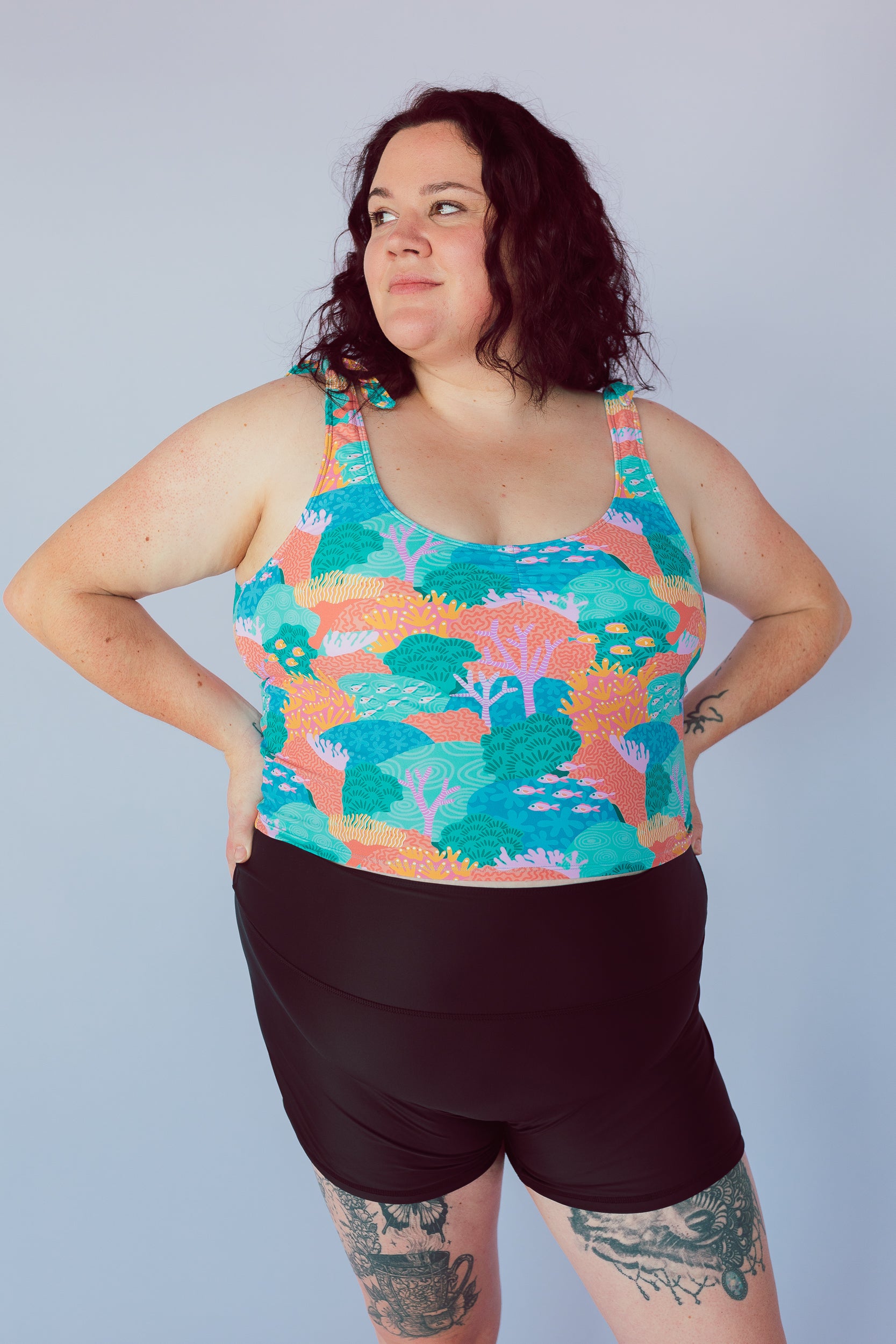 Last Pieces - Shoulder Tie Top Great Barrier Reef