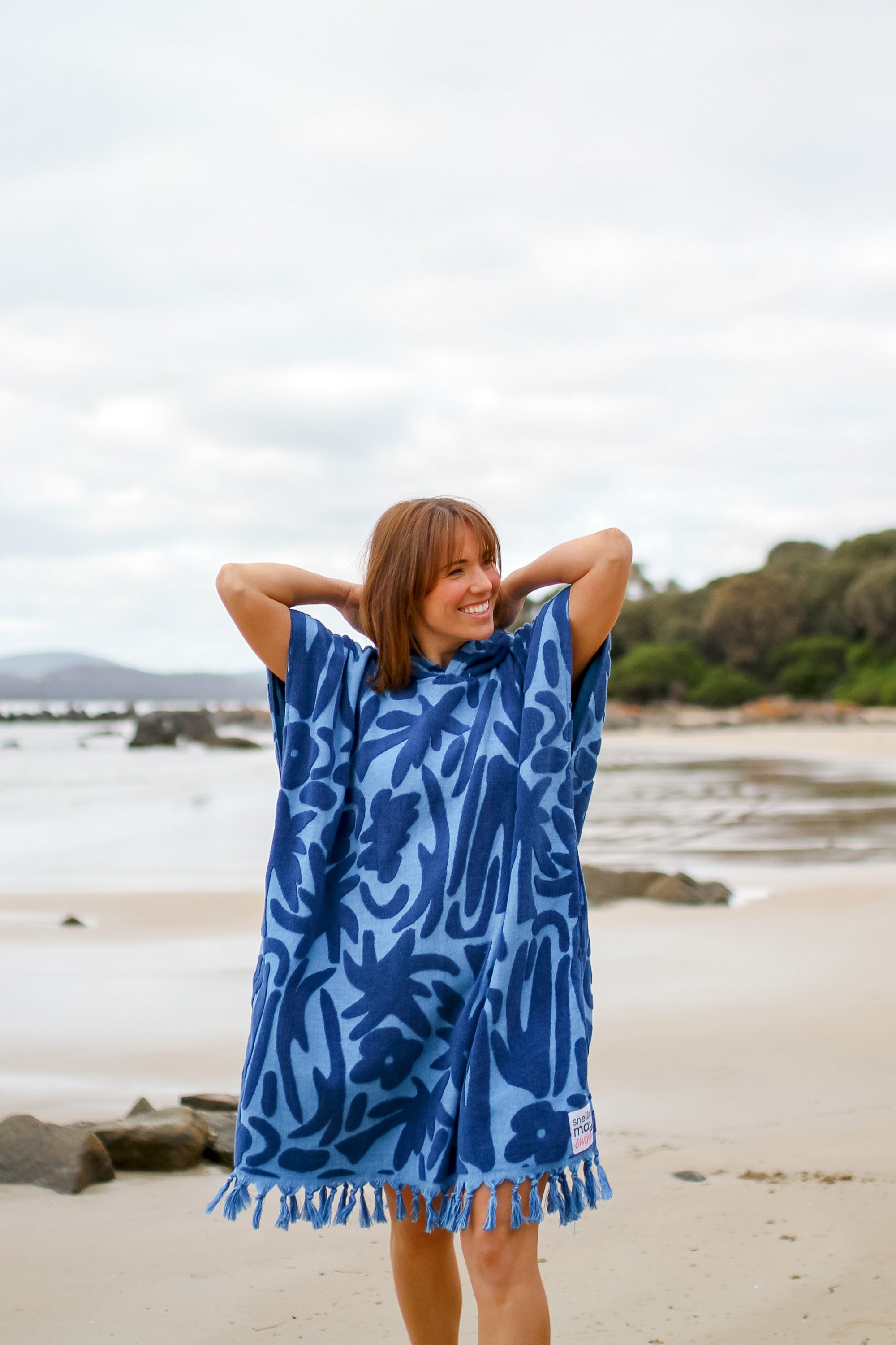 Last Pieces - Hooded Towel Summer in Blue