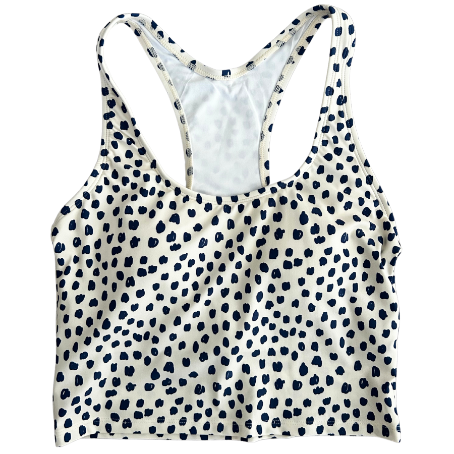 Racer Back Top Scribble Dots