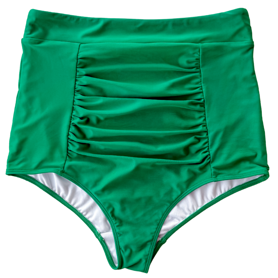Ruched High Waisted Bottoms Clover