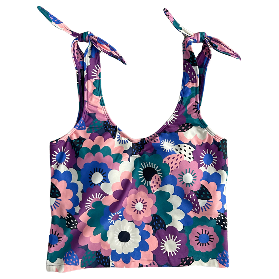 Shoulder Tie Top Dusk Flora