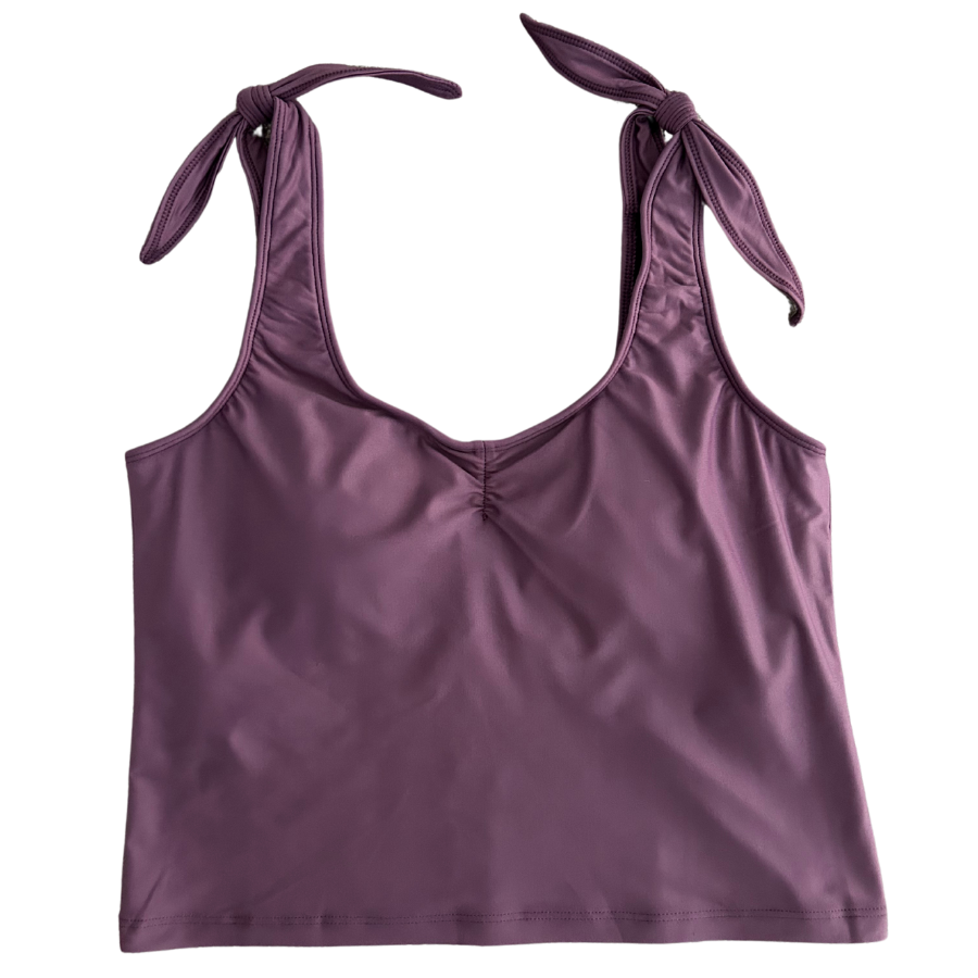 Shoulder Tie Top Grape