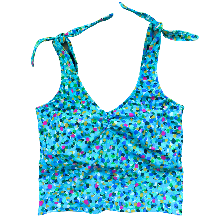 Shoulder Tie Top Party Spot