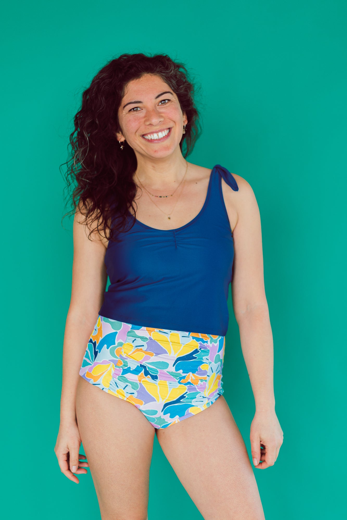 Ruched High Waisted Bottoms Sherbet