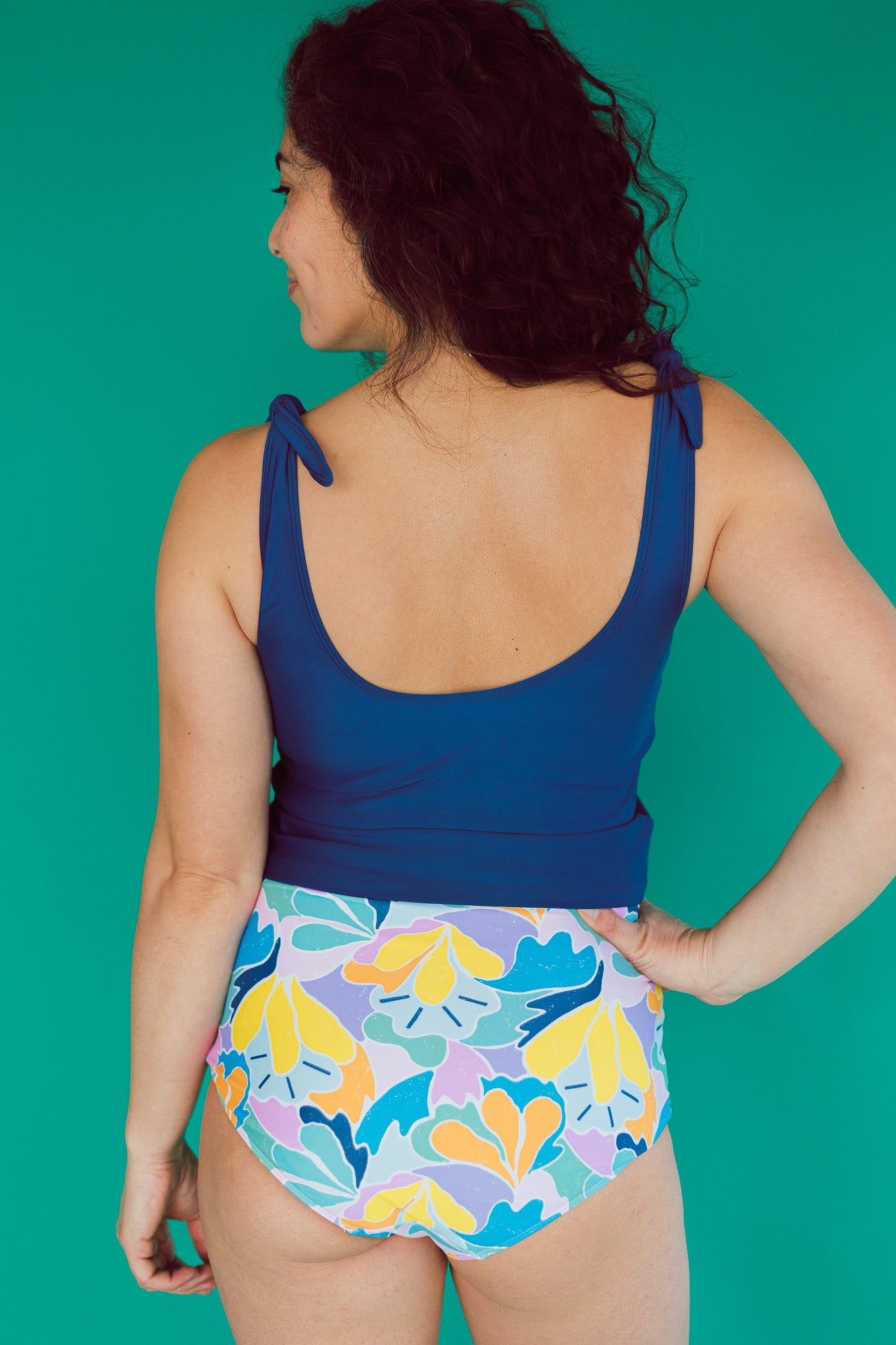 Ruched High Waisted Bottoms Sherbet
