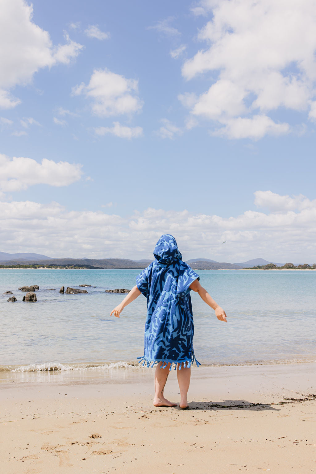 Last Pieces - Hooded Towel Summer in Blue