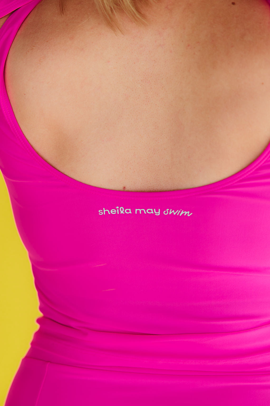 Shoulder Tie Top Flamingo