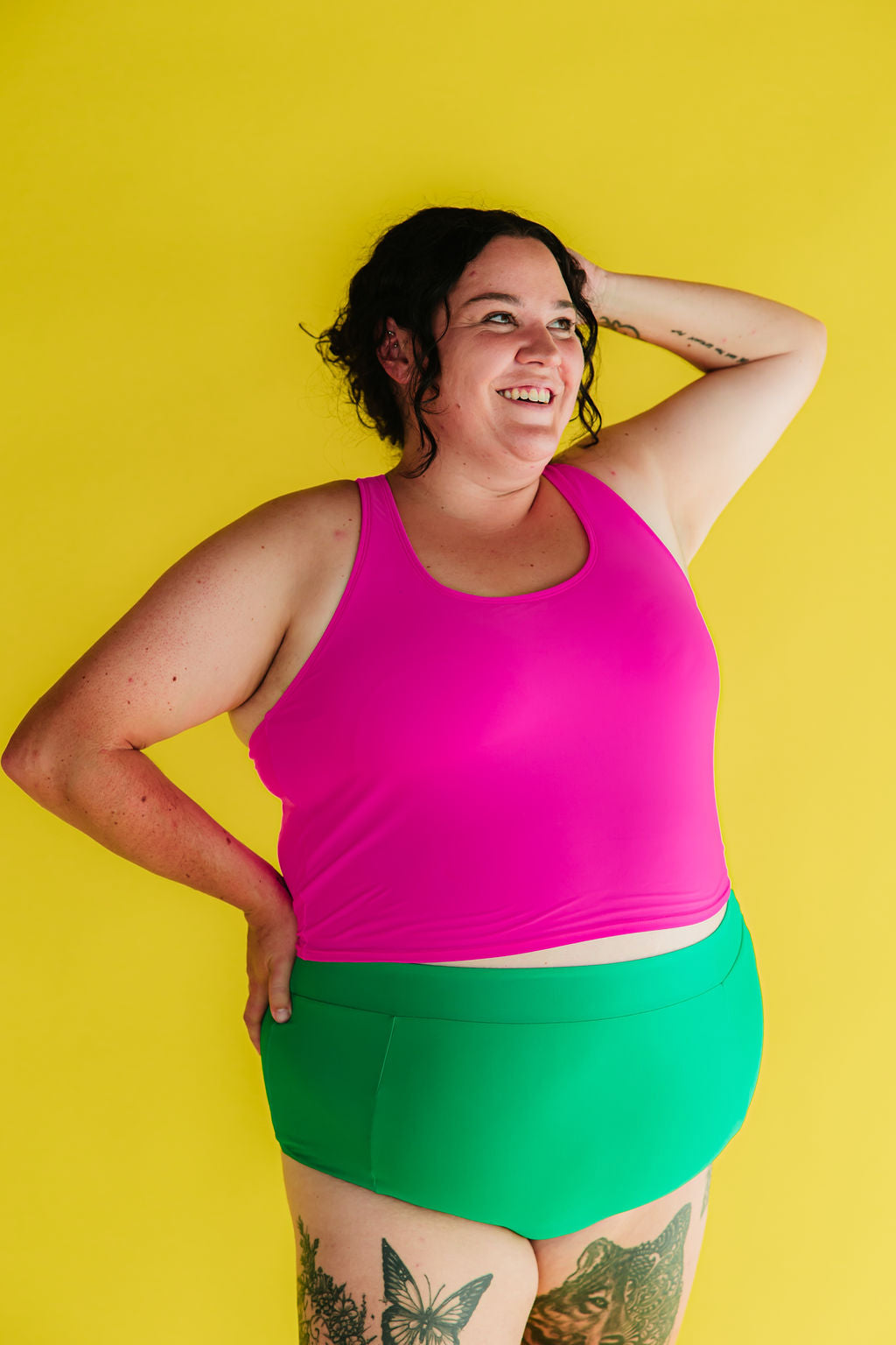 Racer Back Top Flamingo