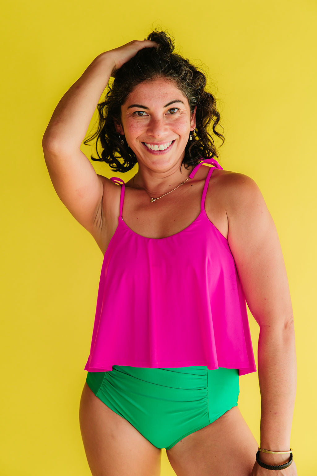 Ruched High Waisted Bottoms Clover