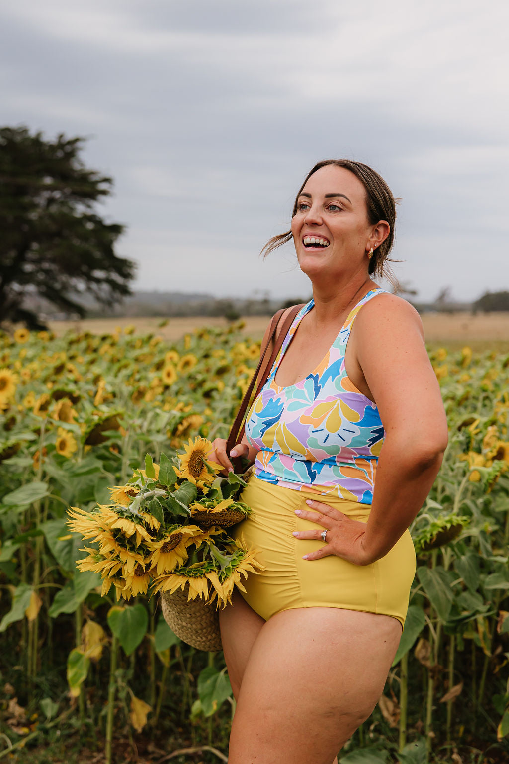 Ruched High Waisted Bottoms Buttercup