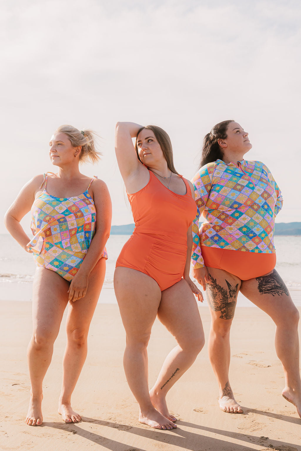 Ruched High Waisted Bottoms Coral