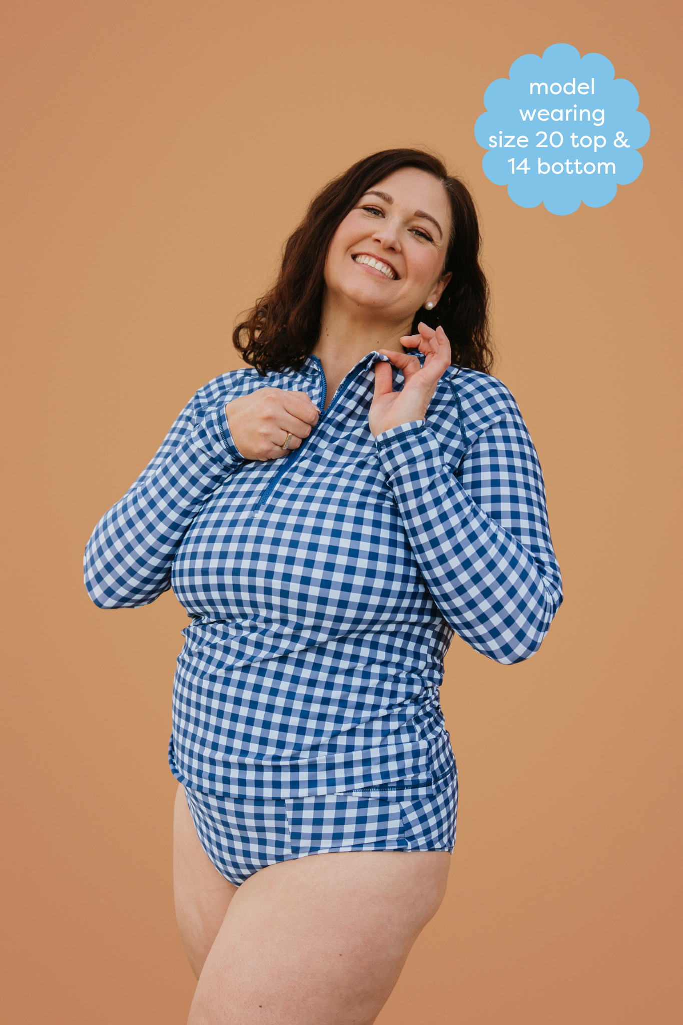 PRE-ORDER: High Waisted Bottoms Blueberry Check