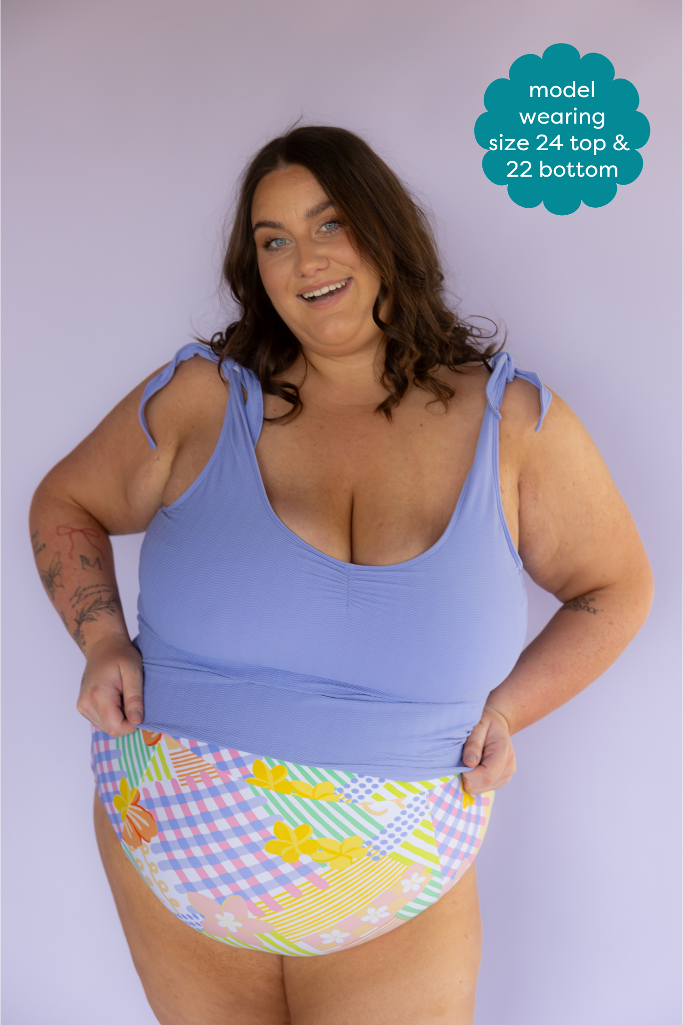 High Cut Bottoms Tropical Patch