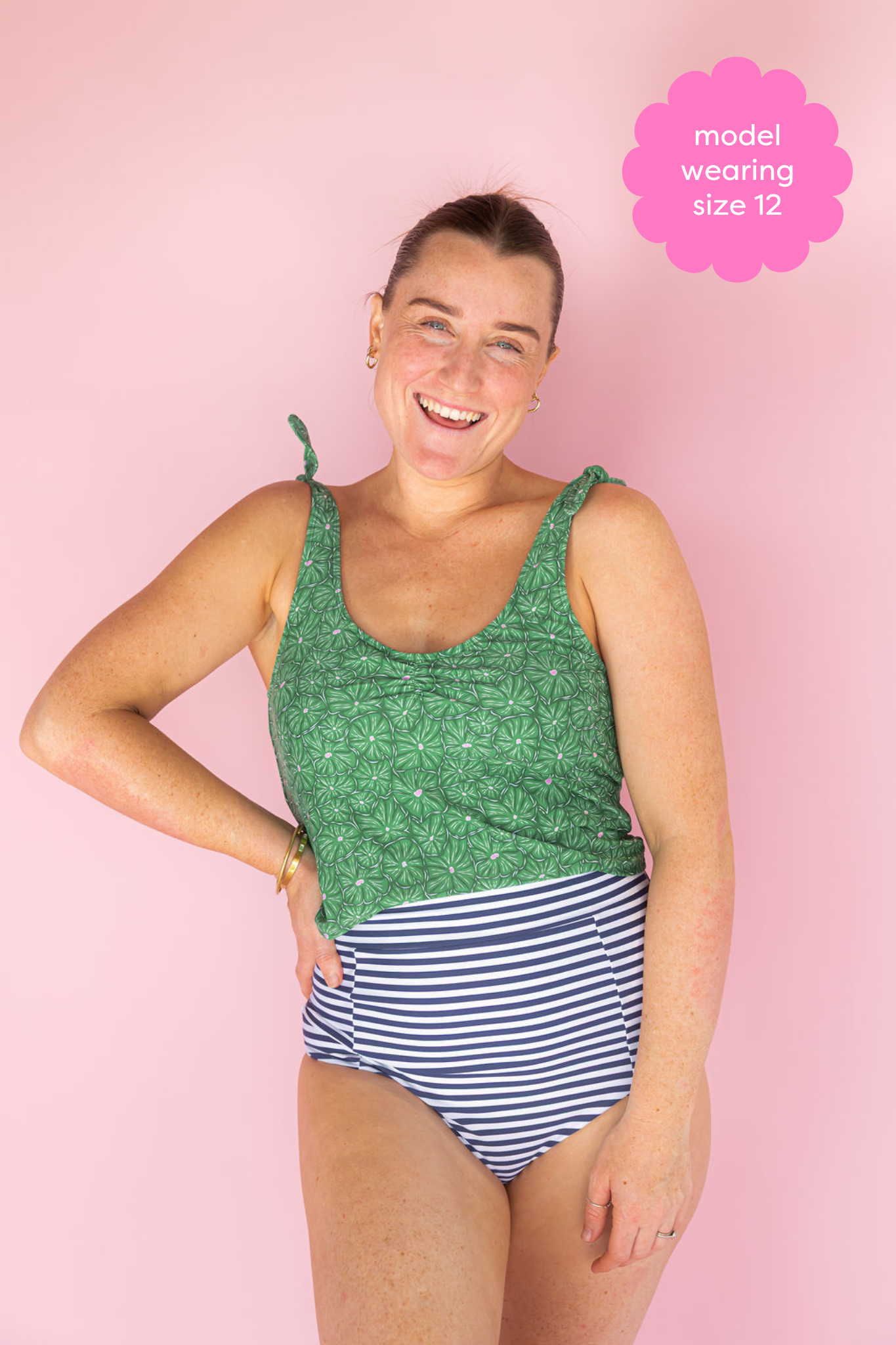 Shoulder Tie Top Swirlflower