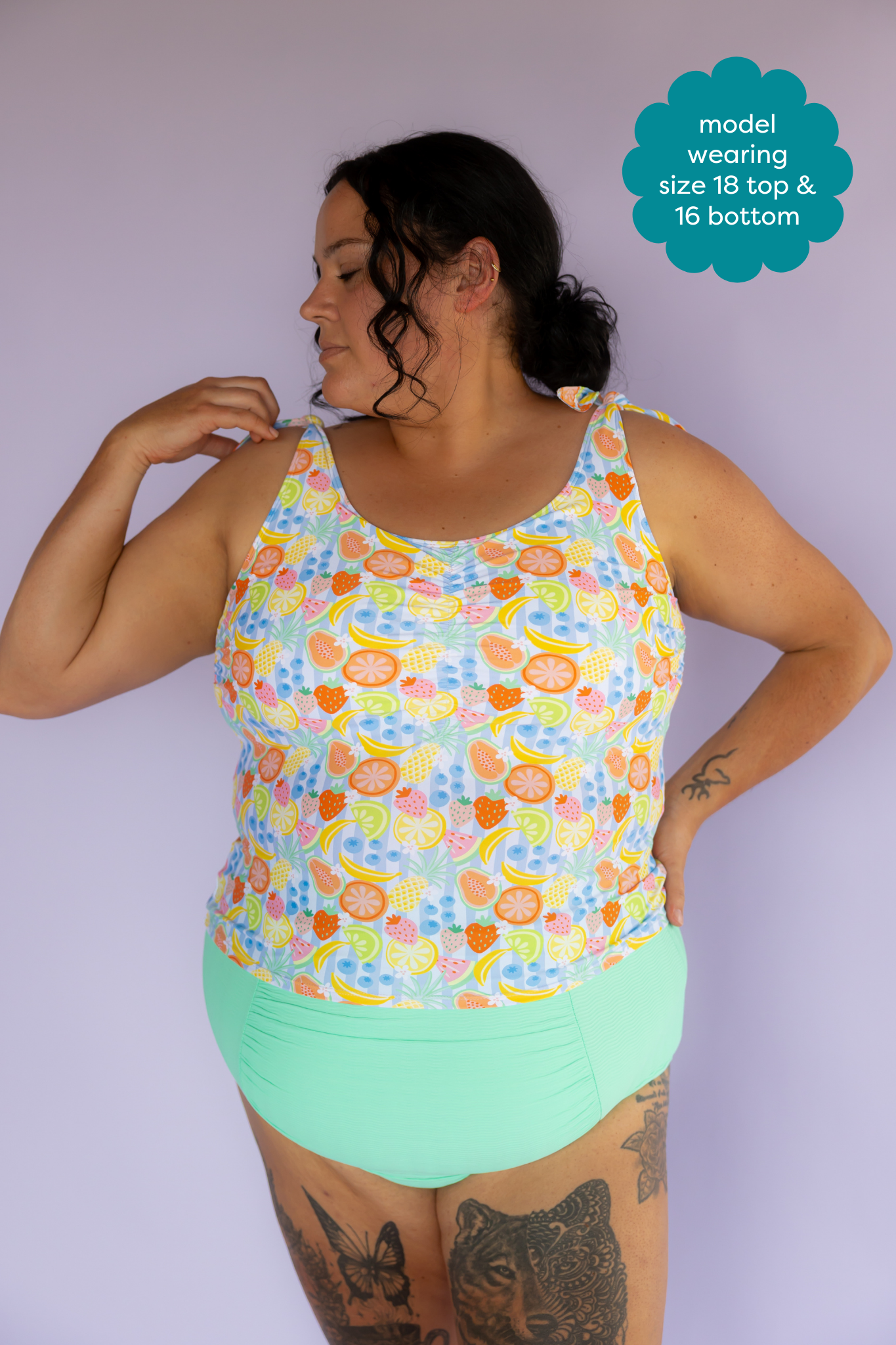 Ruched High Waisted Bottoms Seafoam (Textured Fabric)