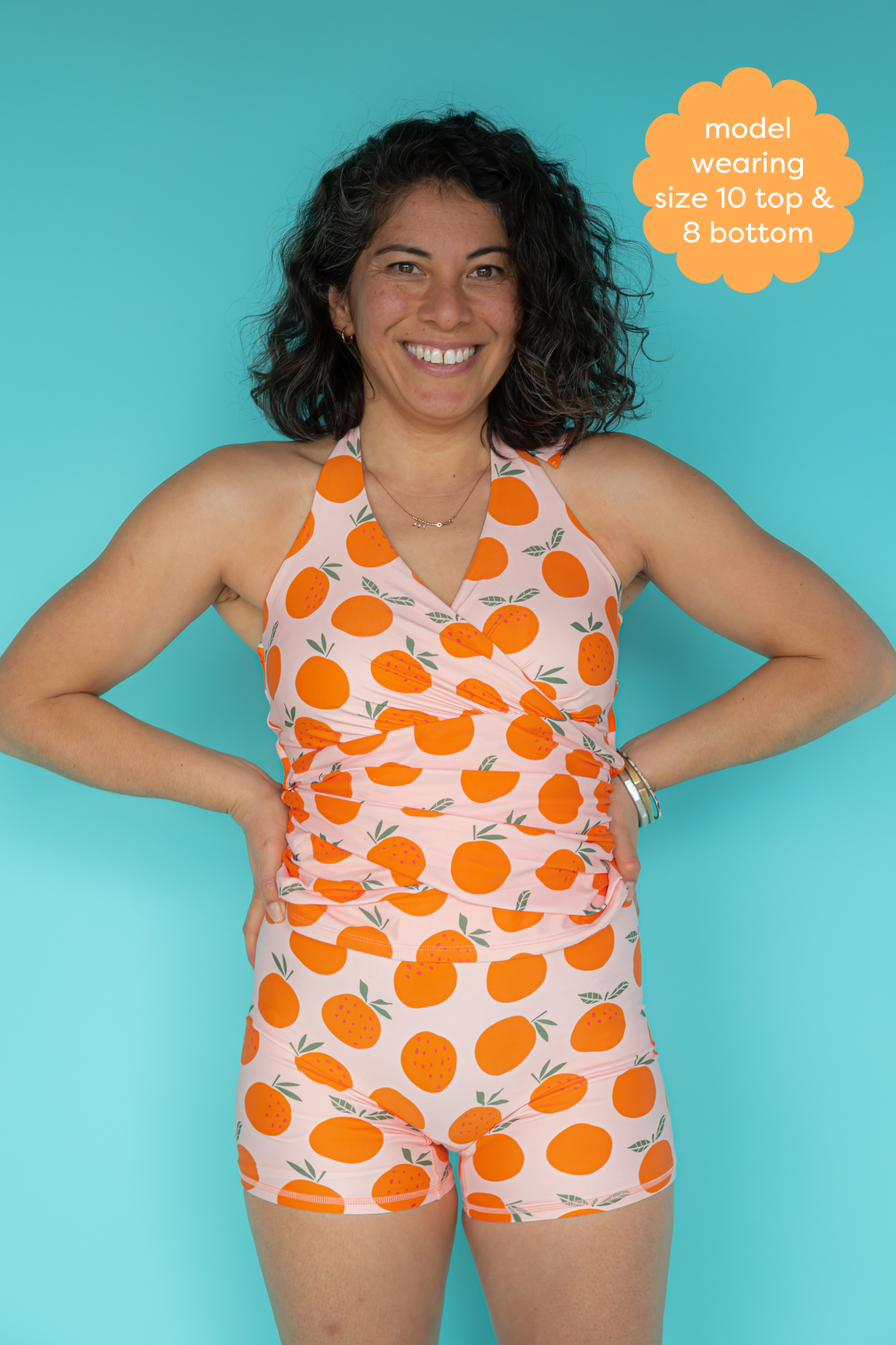 Criss-Cross Halter Top Oranges