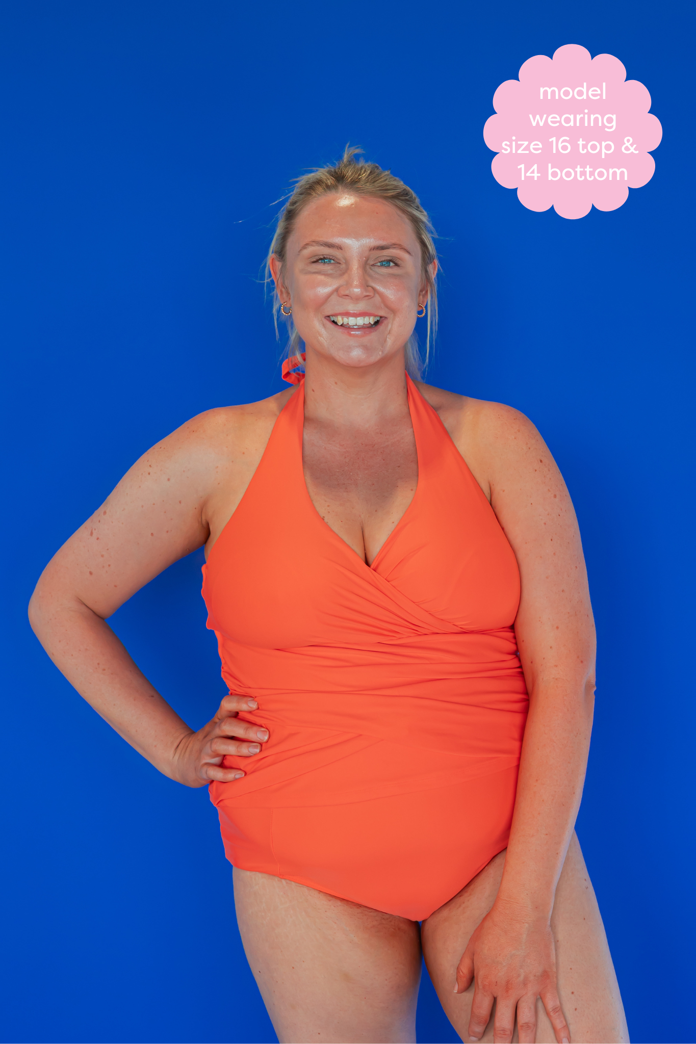 Criss-Cross Halter Top Coral