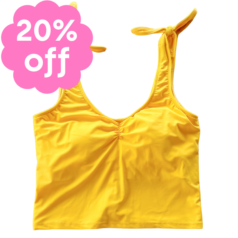 Shoulder Tie Top Buttercup