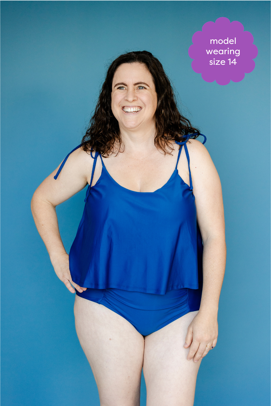 Ruched High Waisted Bottoms French Navy