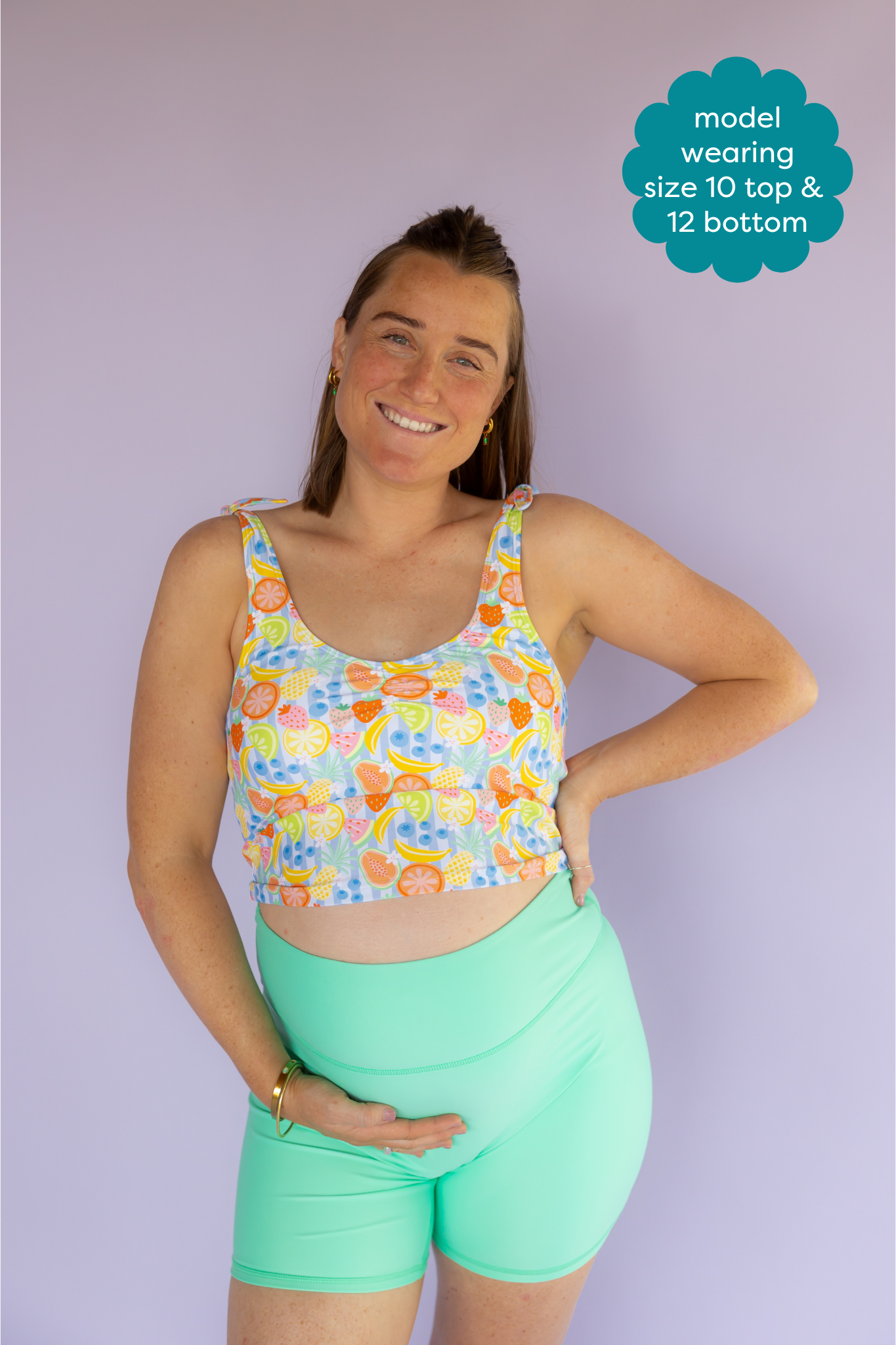 Shoulder Tie Top Fruit Fiesta