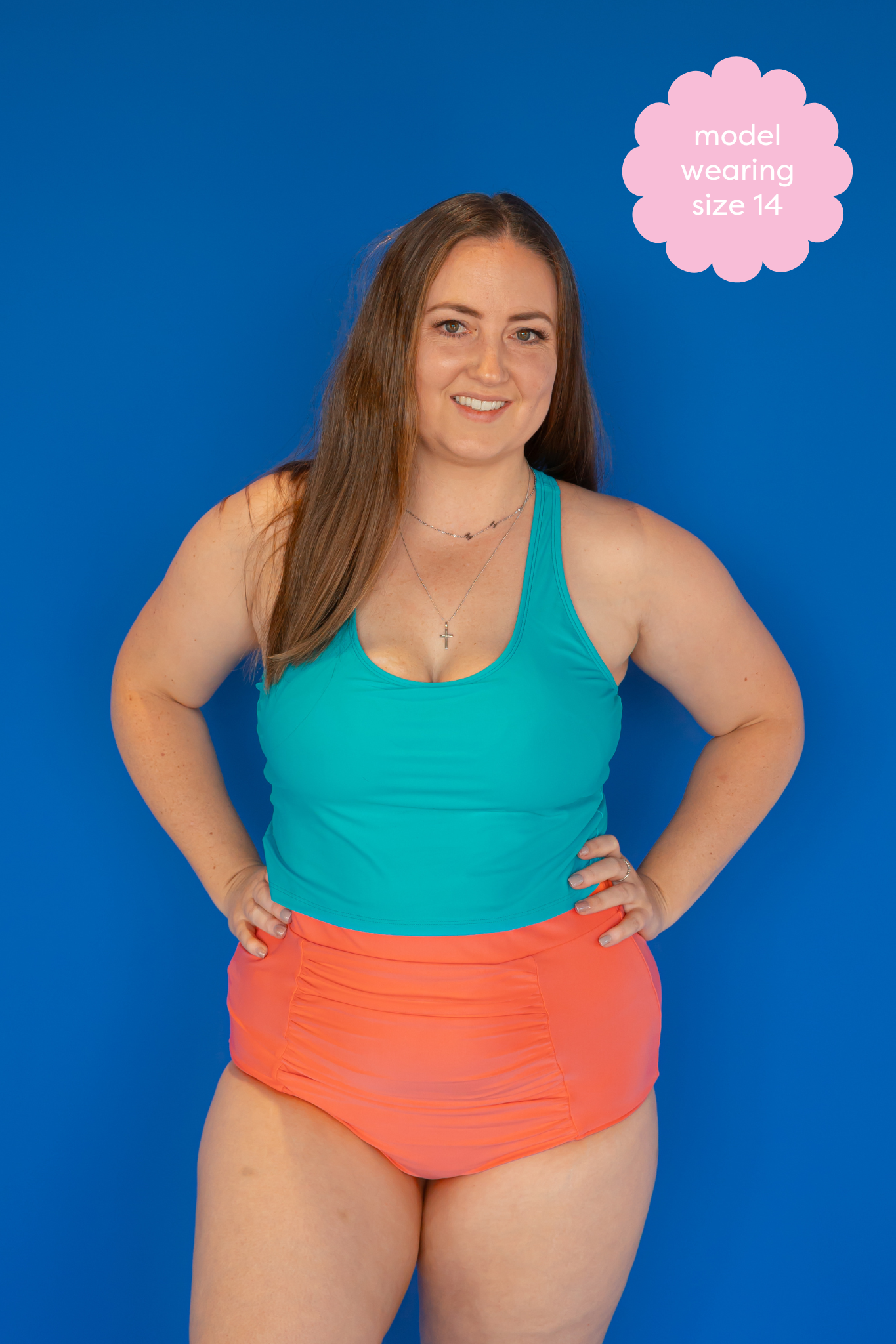 Ruched High Waisted Bottoms Coral