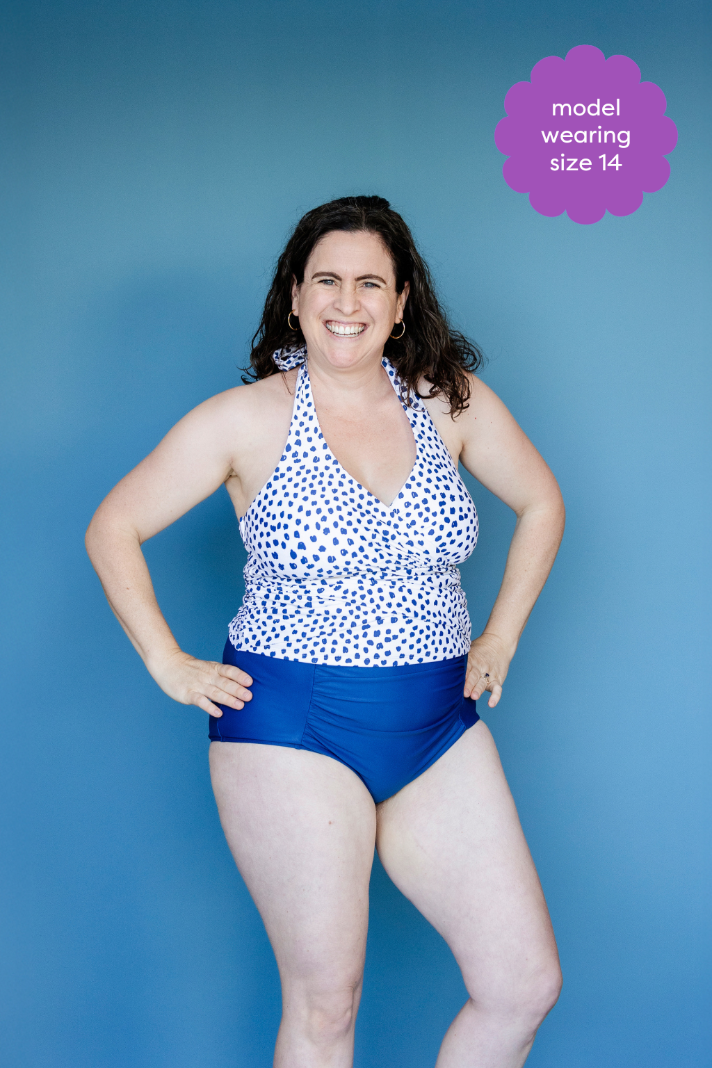 Ruched High Waisted Bottoms French Navy