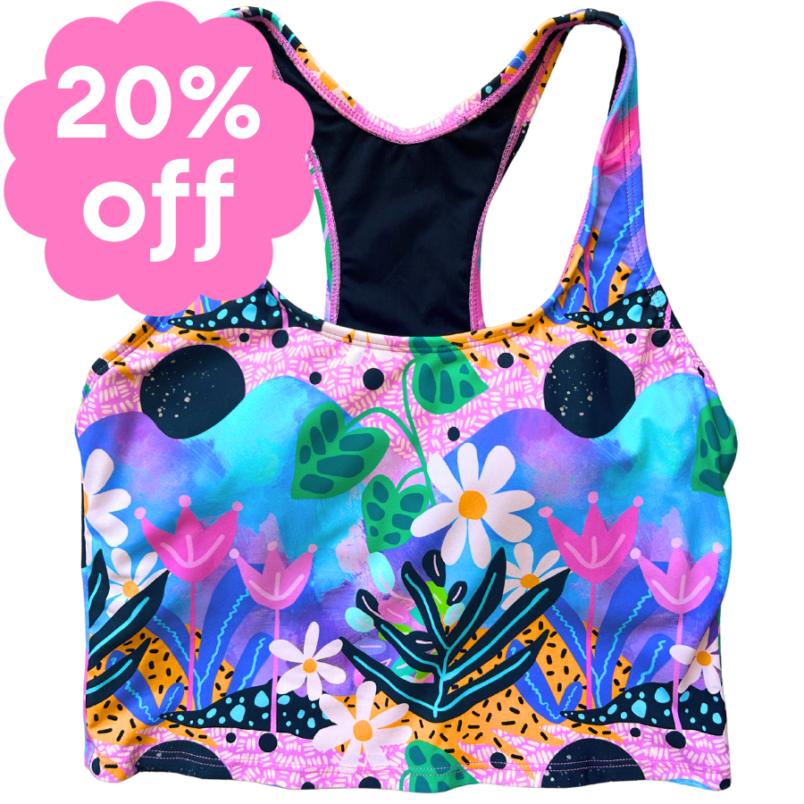 Racer Back Top Fantasy Garden