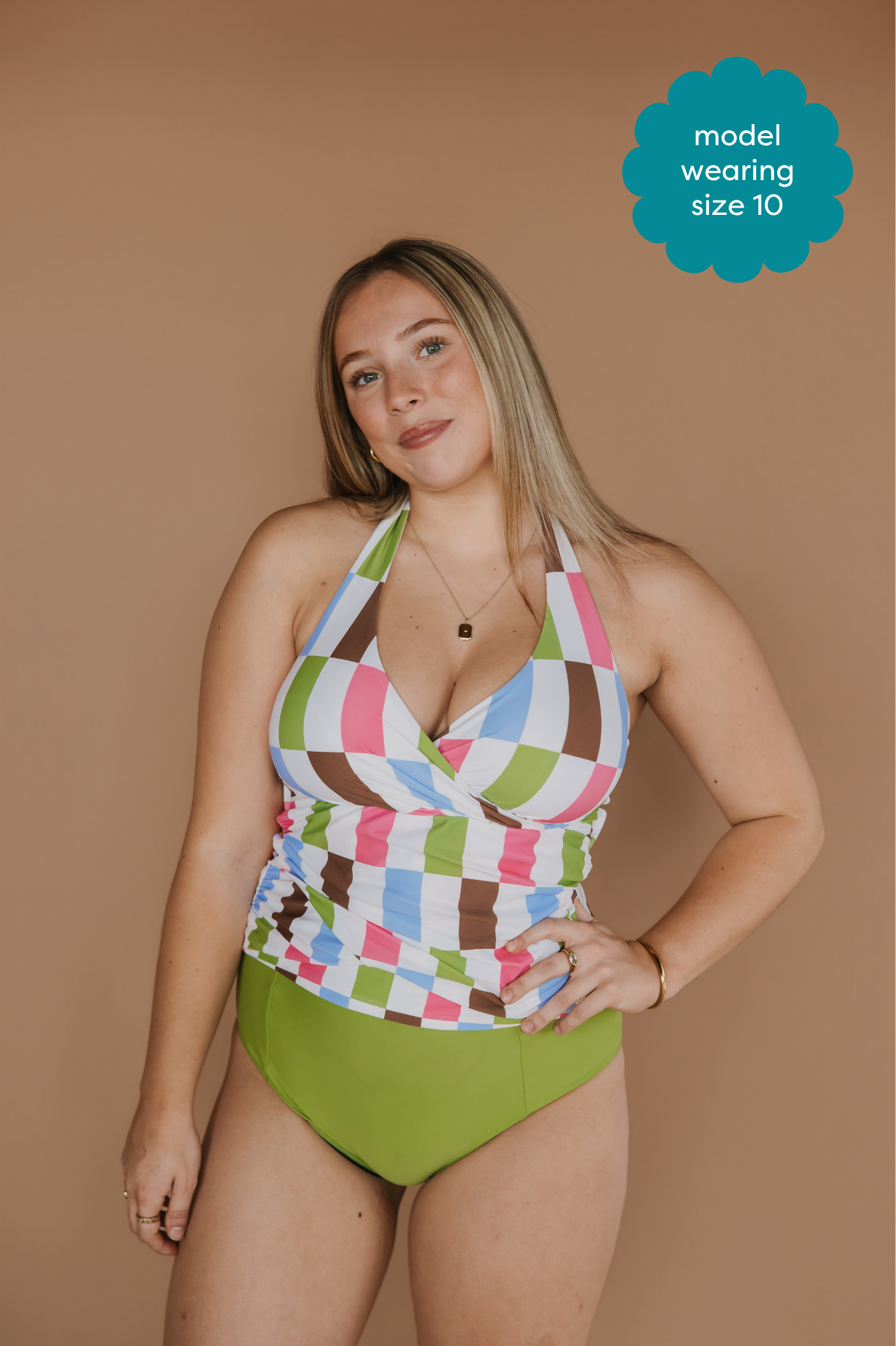 Criss-Cross Halter Top Vintage Patch
