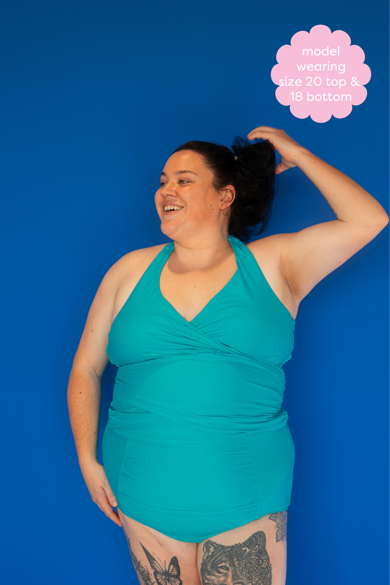 Criss-Cross Halter Top Teal
