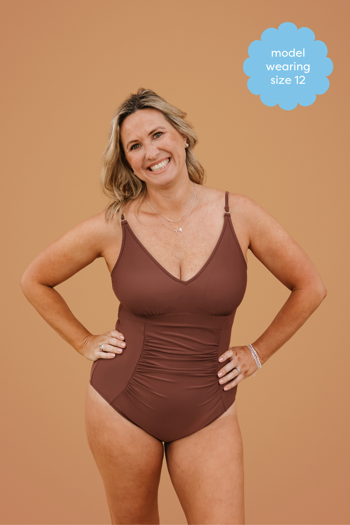 PRE-ORDER: Ruched One Piece Chestnut