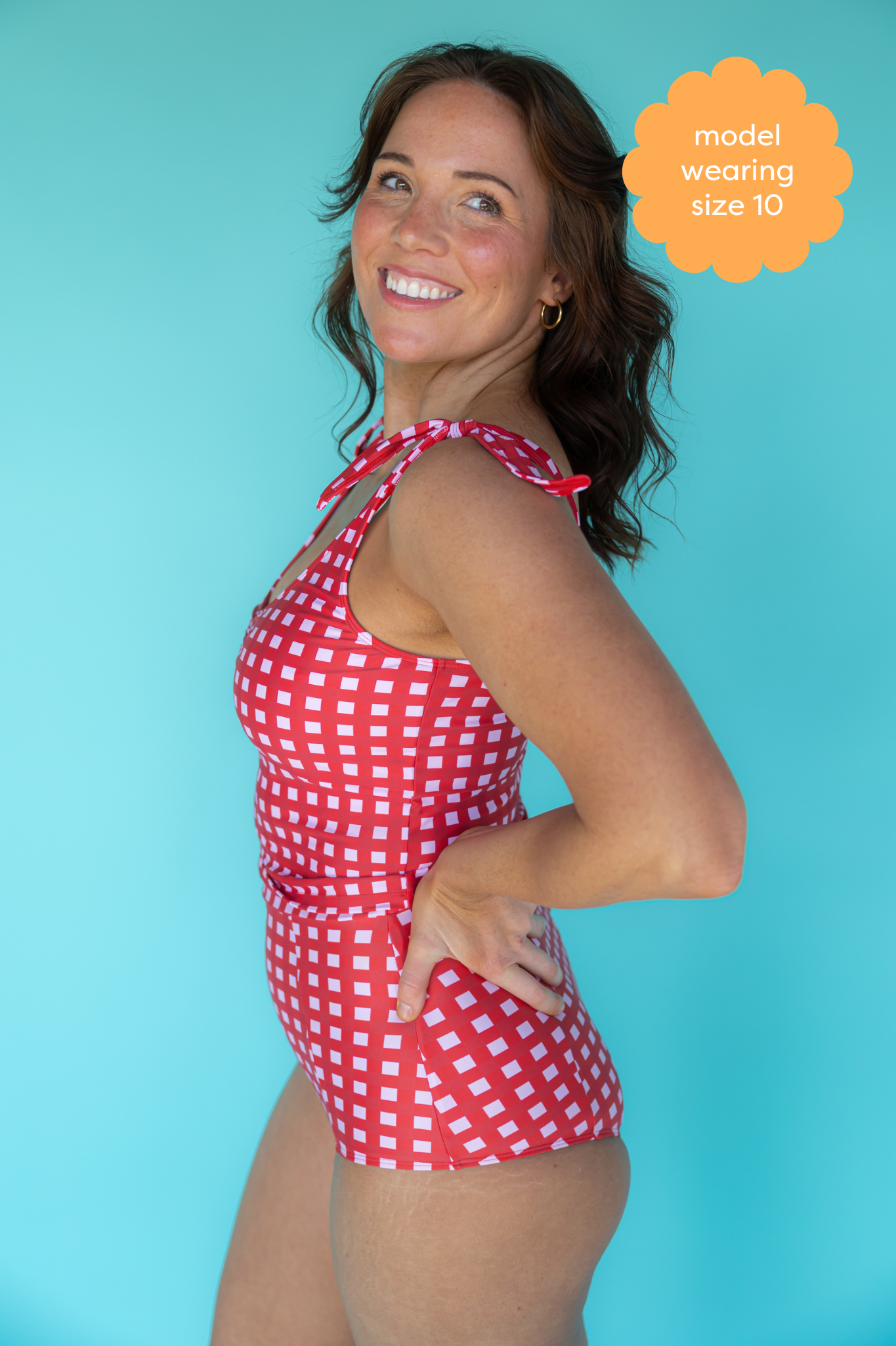 High Waisted Bottoms Watermelon Check