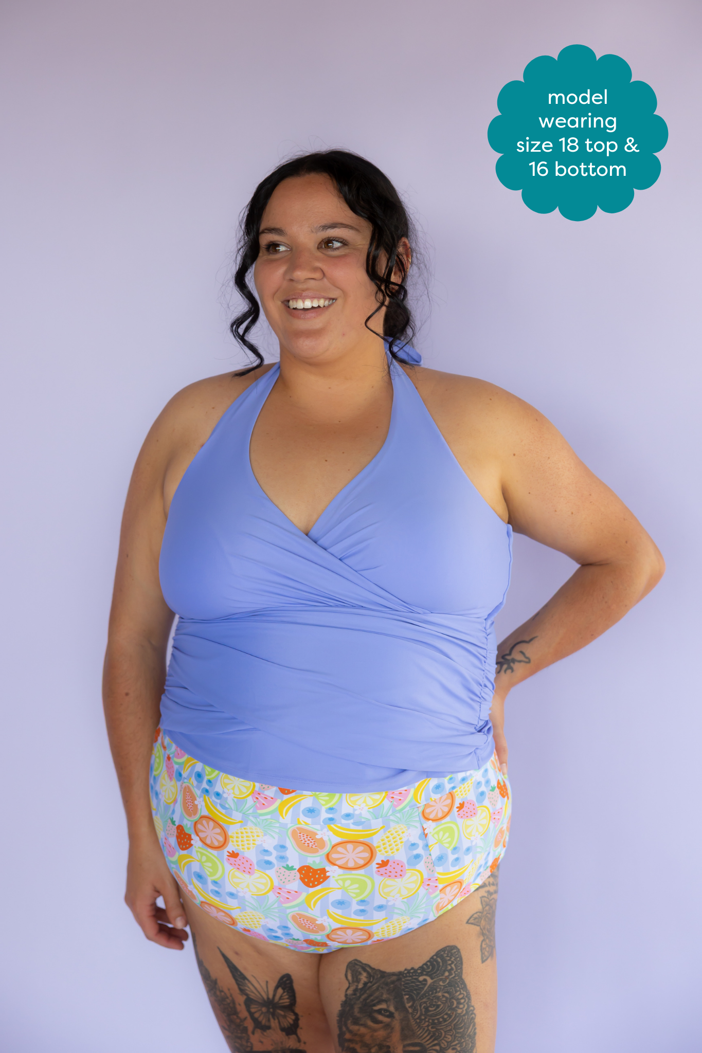 Criss-Cross Halter Top Cornflower