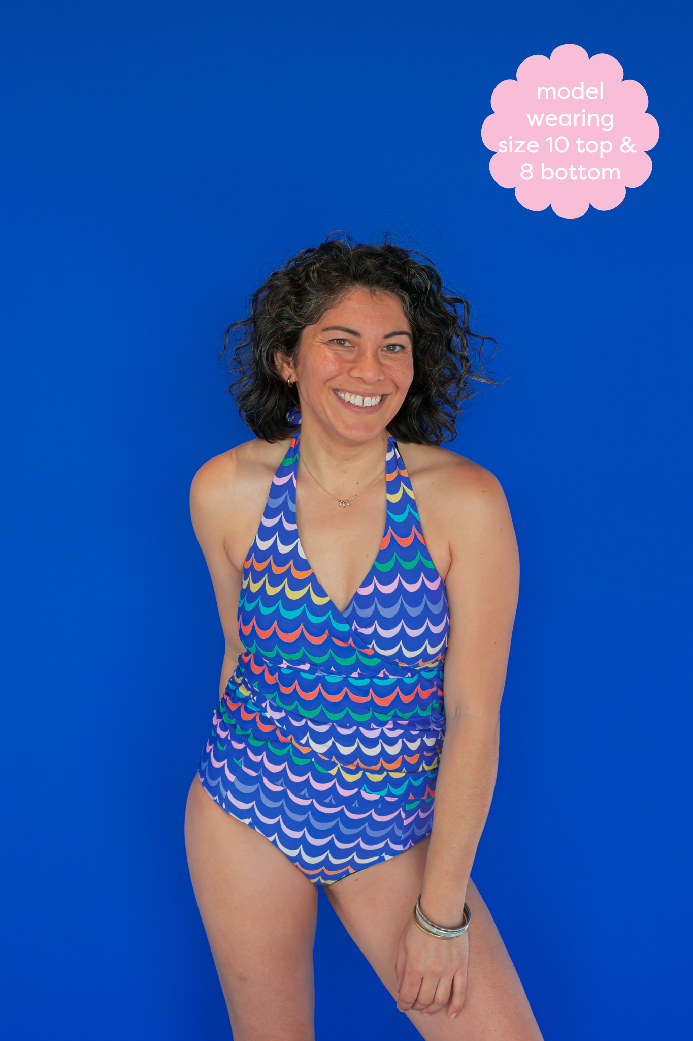 Criss-Cross Halter Top Tranquil Seas