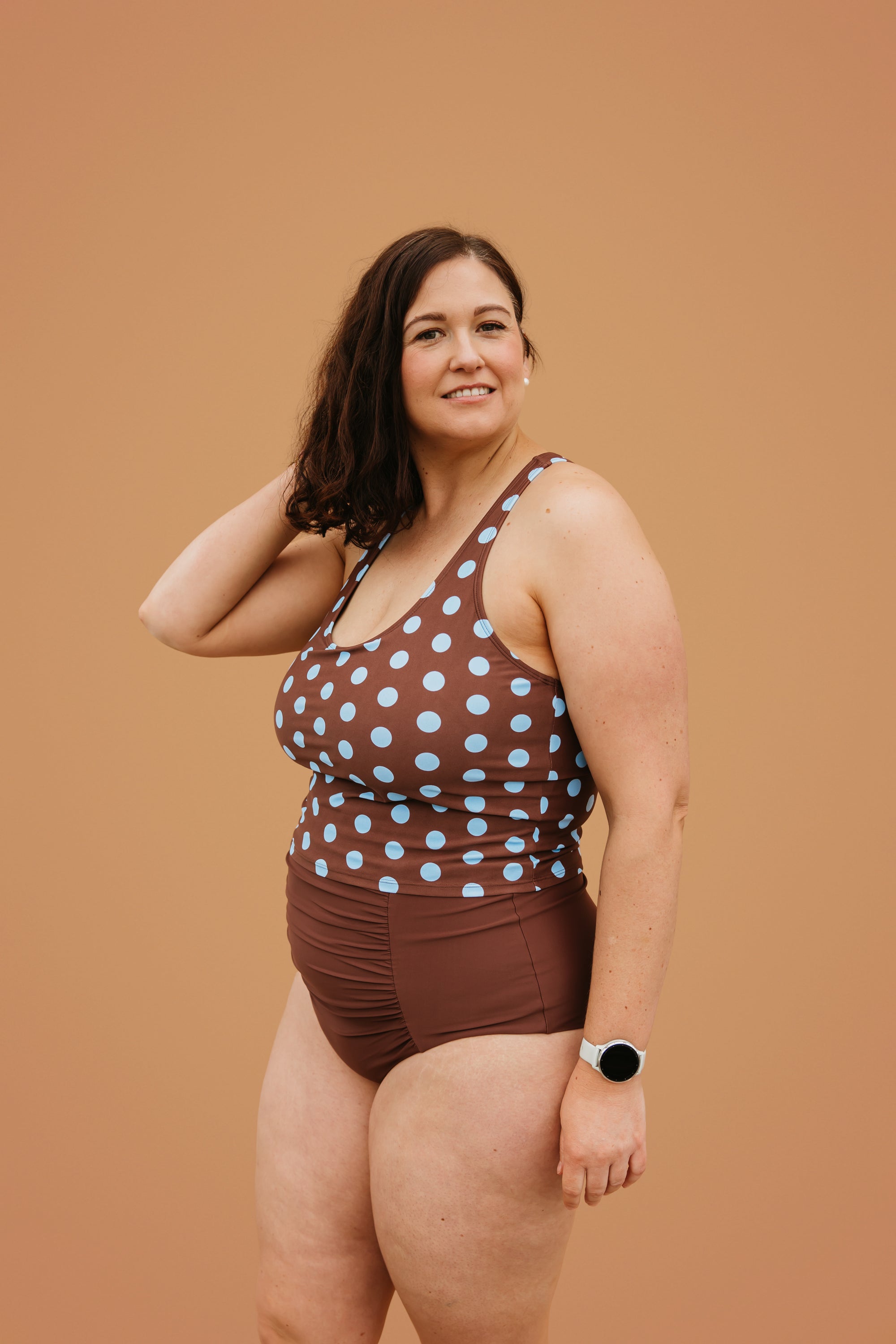 PRE-ORDER: Ruched High Waisted Bottoms Chestnut
