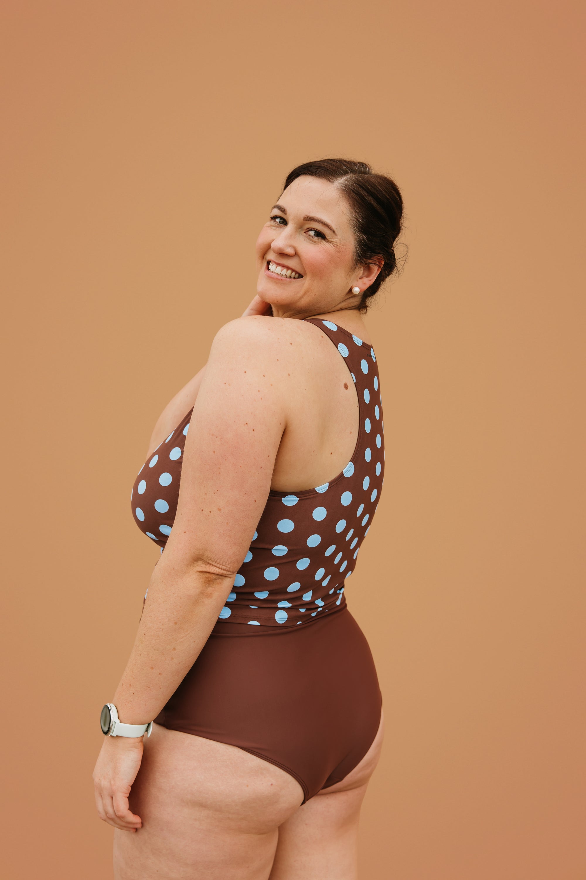 PRE-ORDER: Ruched High Waisted Bottoms Chestnut