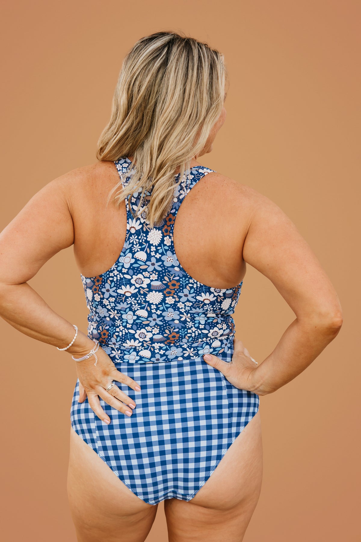 PRE-ORDER: Racer Back Top Indigo Posy