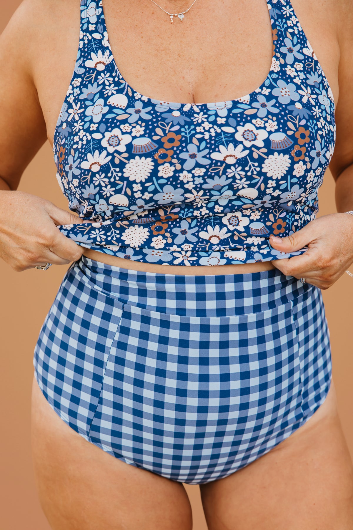 PRE-ORDER: Racer Back Top Indigo Posy