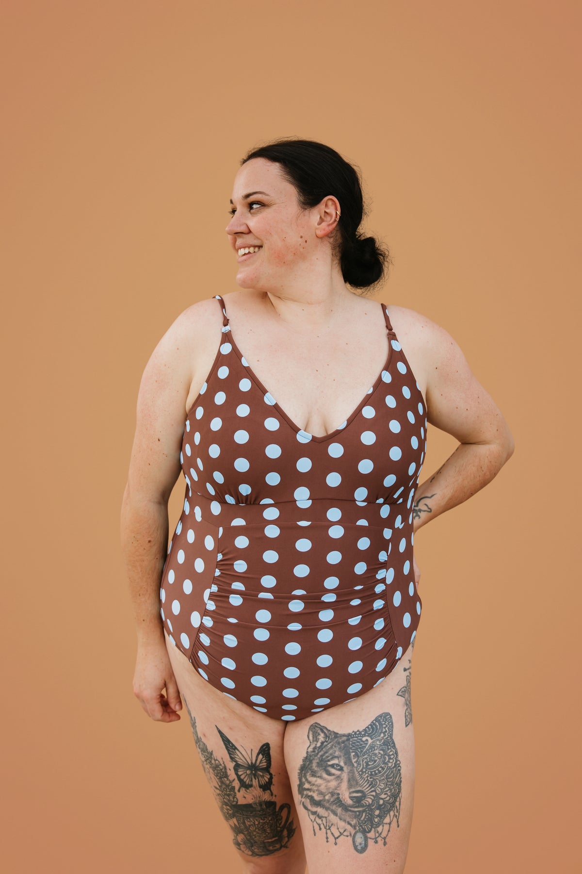 PRE-ORDER: Ruched One Piece Freckle