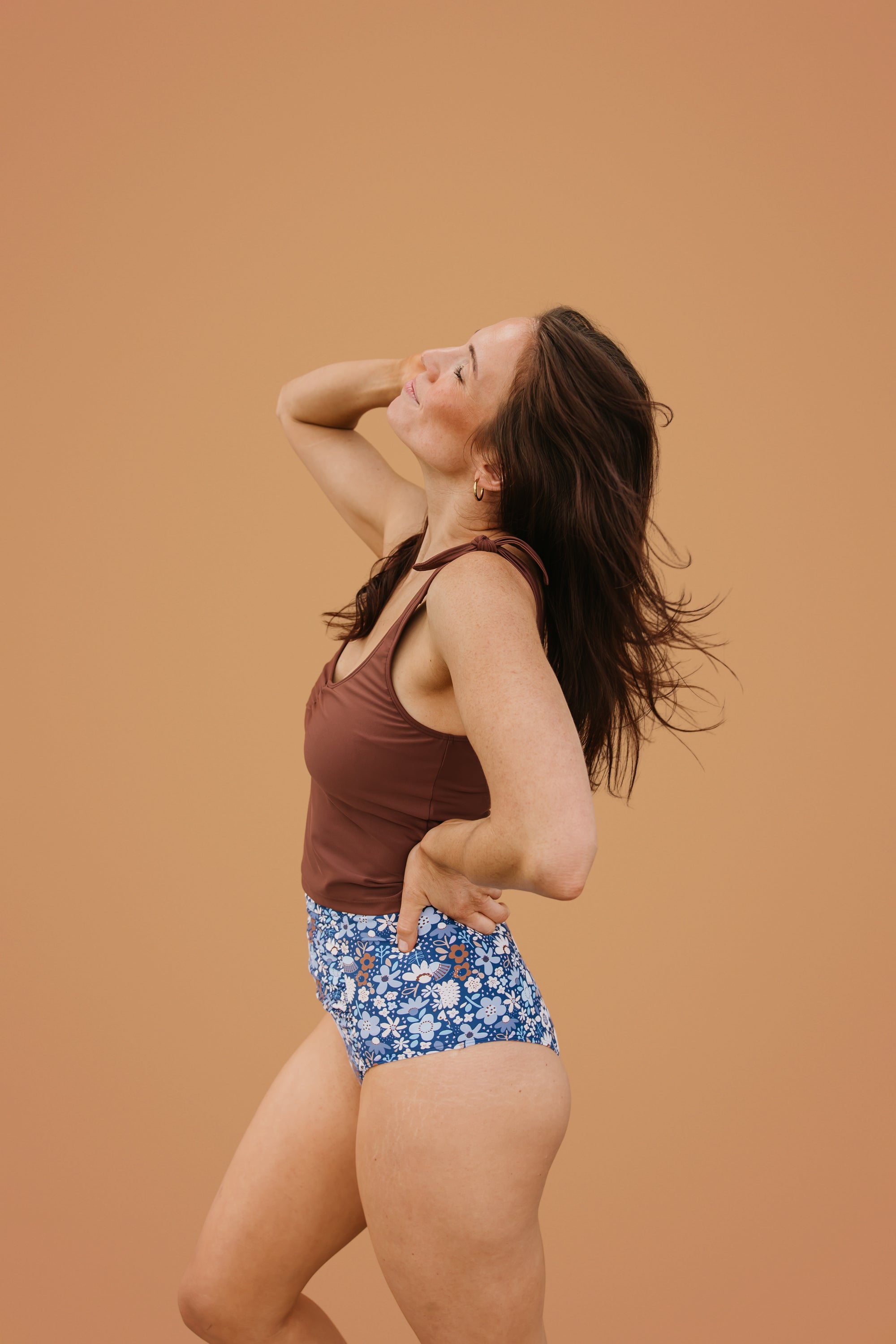 PRE-ORDER: Shoulder Tie Top Chestnut
