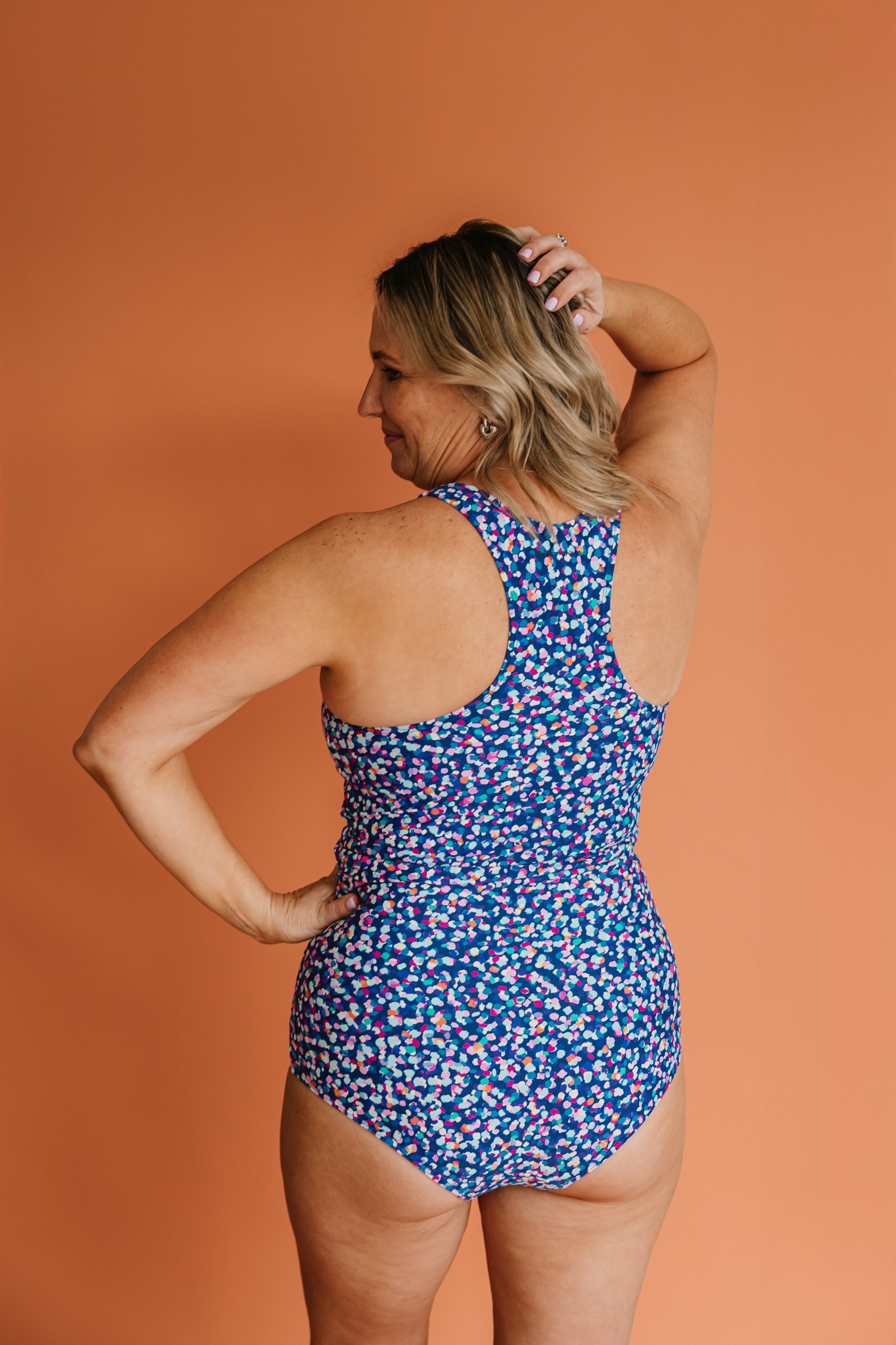 Racer Back Top Midnight Confetti