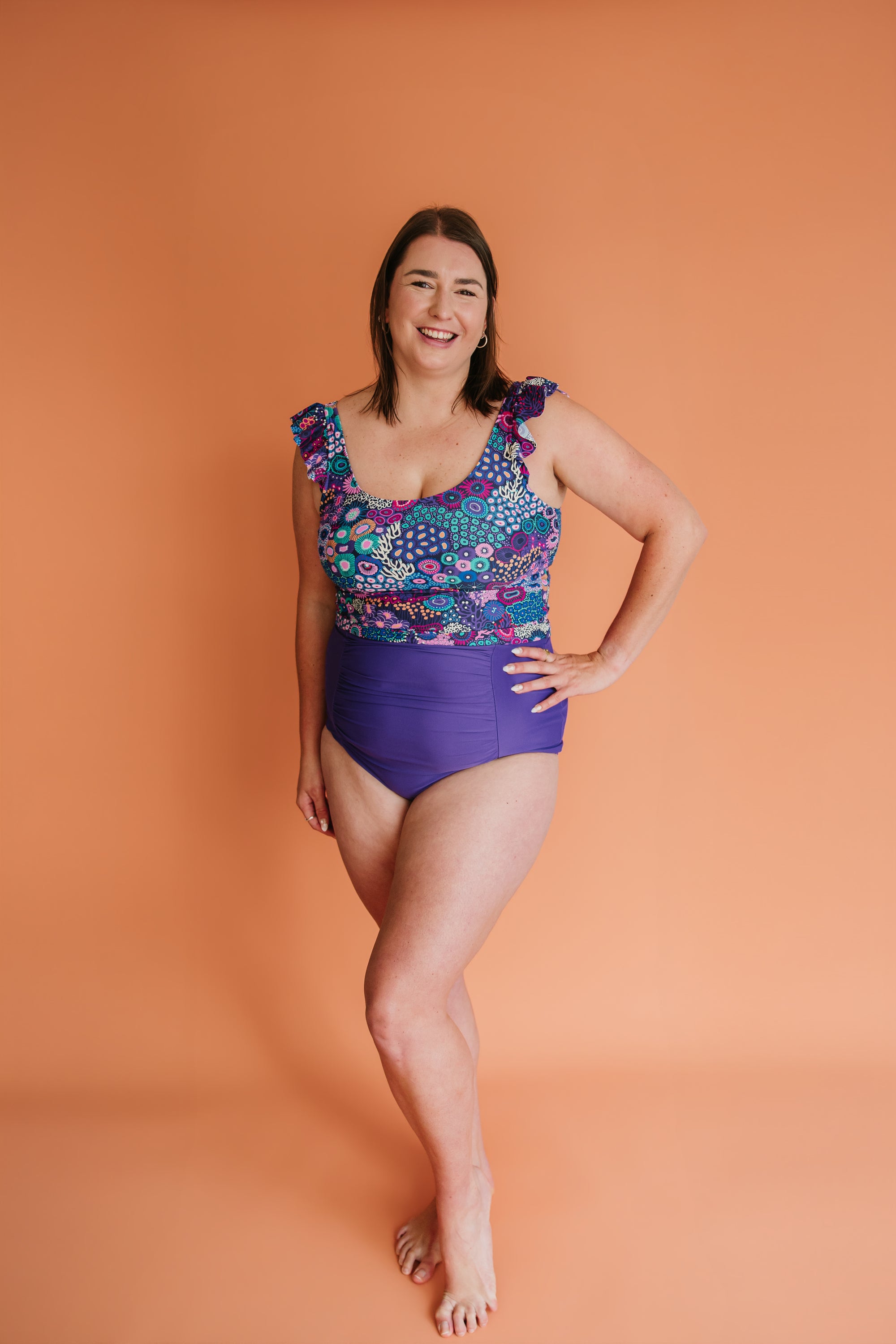 Ruched High Waisted Bottoms Amethyst