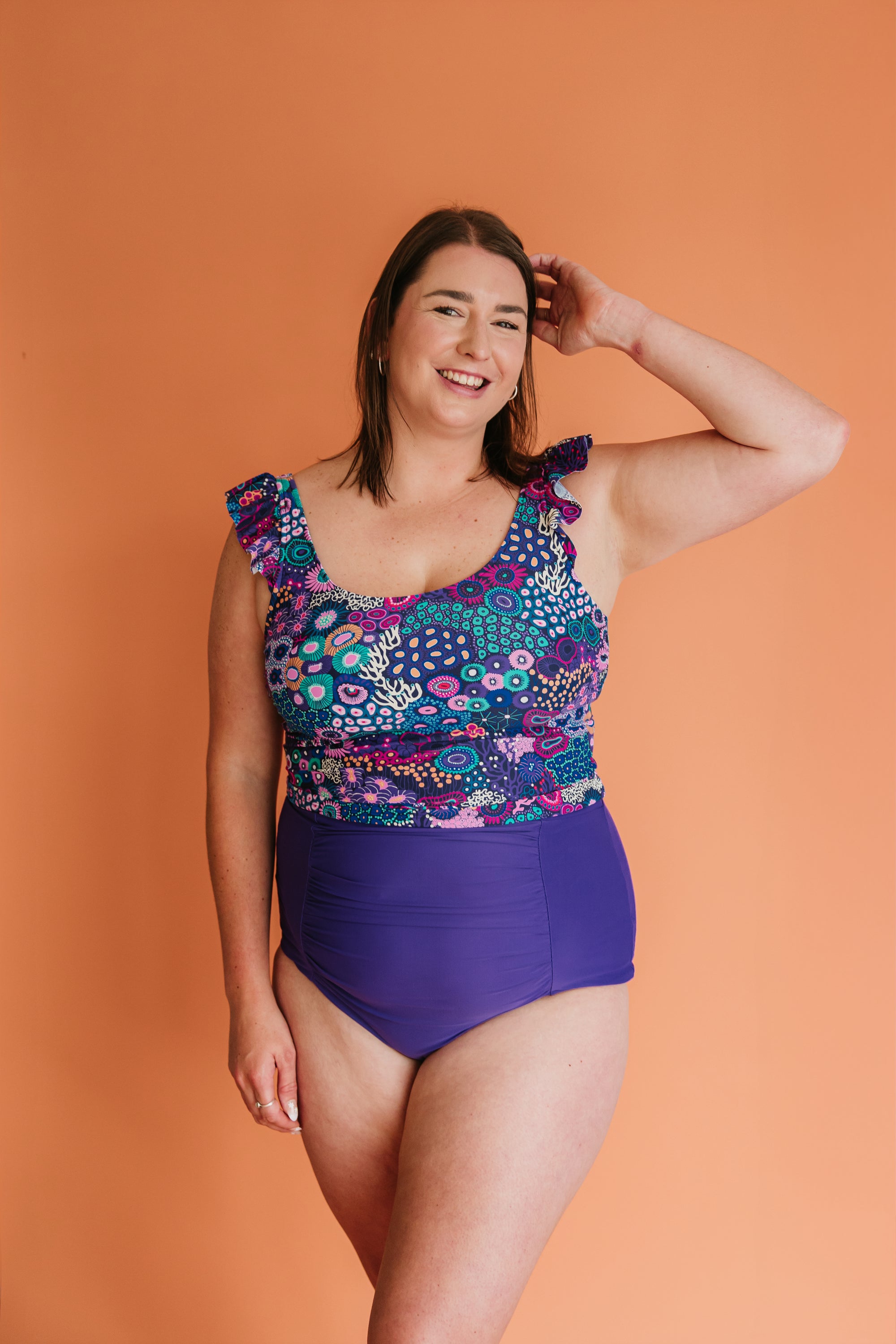 Ruched High Waisted Bottoms Amethyst