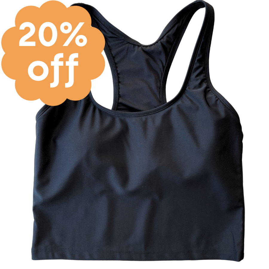 Racer Back Top Black