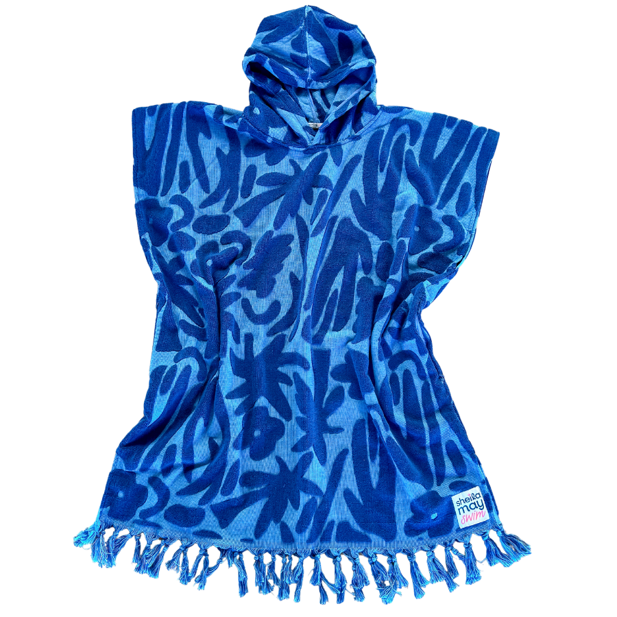 Hooded Towel Summer in Blue