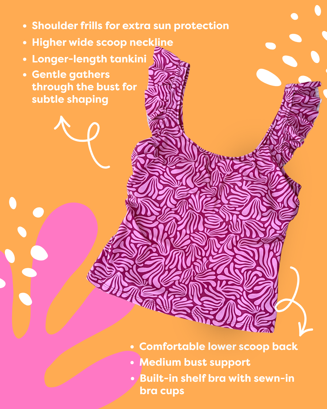 Frill Shoulder Tank Amethyst