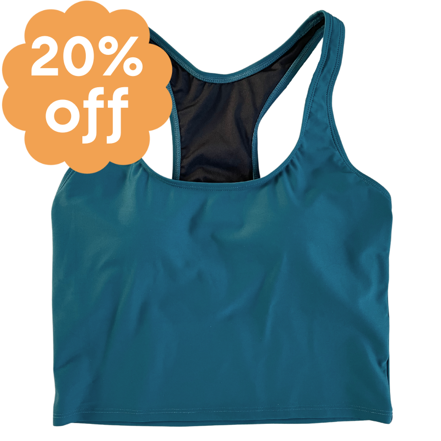 Racer Back Top Peacock