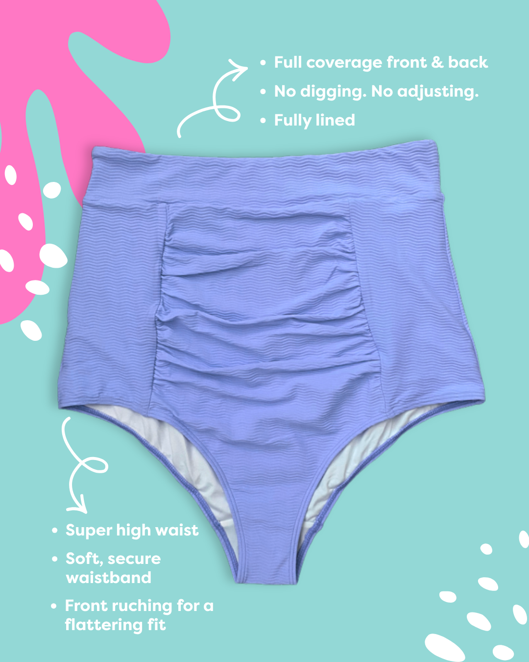 Pre-Order: Ruched High Waisted Bottoms Peacock