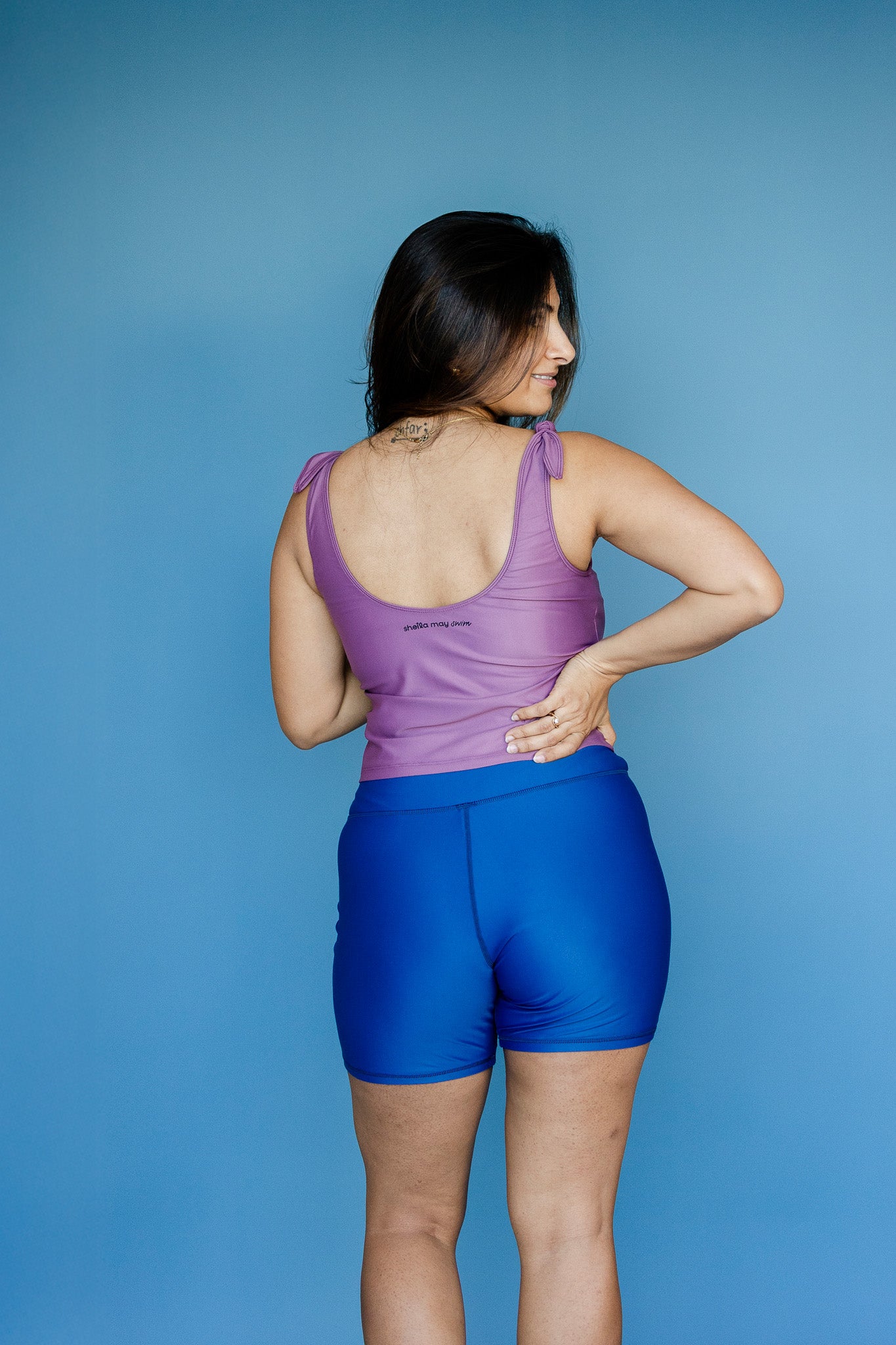 Shoulder Tie Top Grape