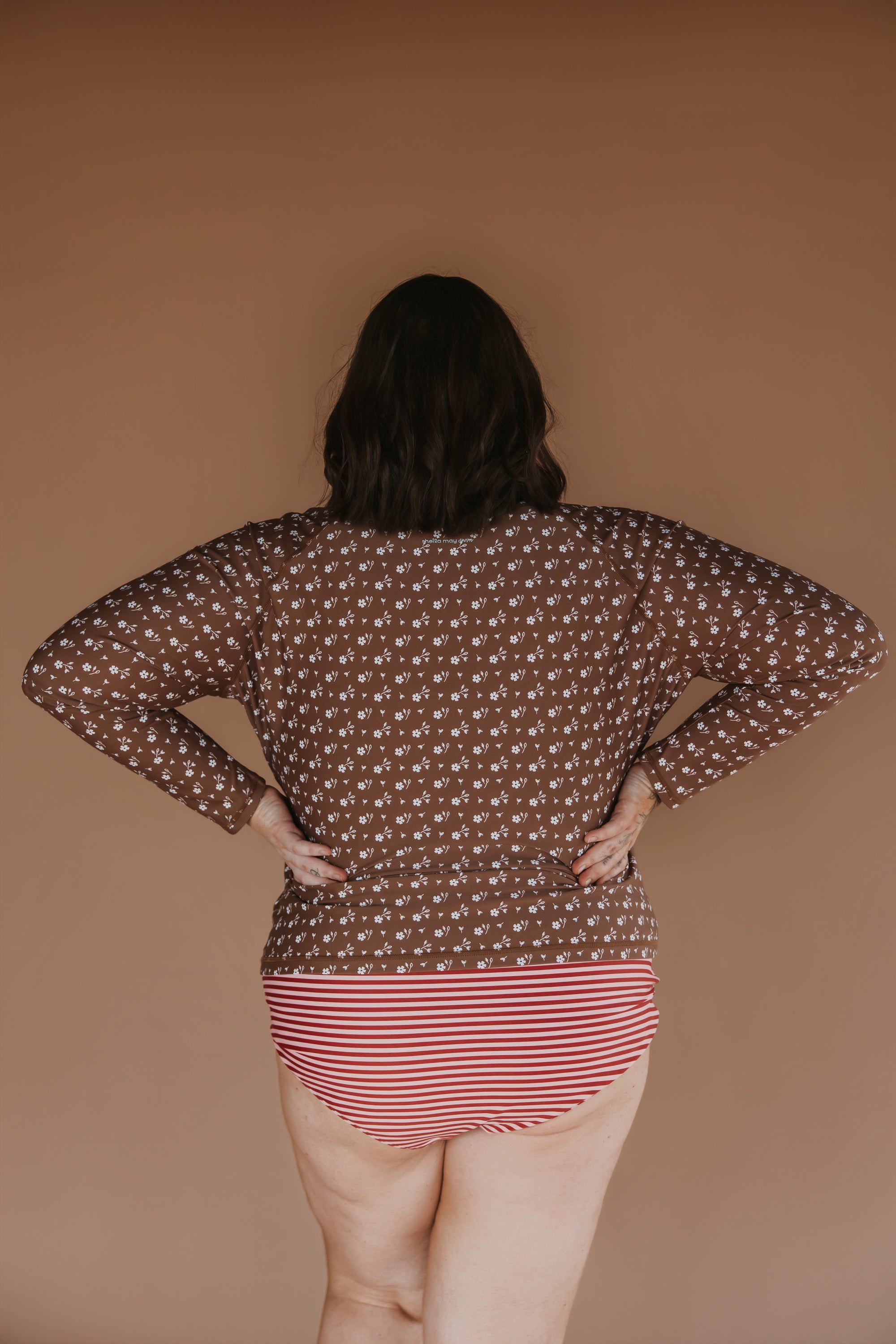 Ruched High Waisted Bottoms Candy Stripe